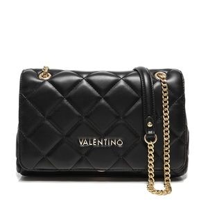 Valentino by Mario Valentino Medium Ocarina Quilted Shoulder Bag black